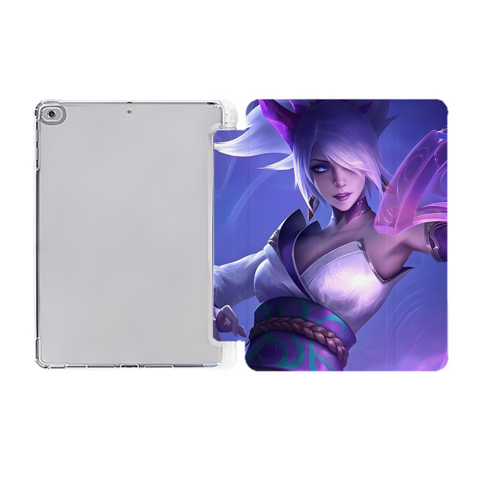 （画像用） リーグ・オブ・レジェンド League of Legends LOL IPad ケース ペン収納付き 三つ折りスタンド PUレザー×シリコン 対応機種9.5/10.5/10.9インチ